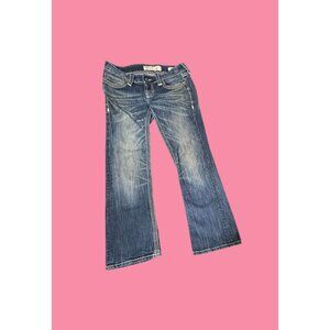 BKE Stella Denim Womens Distressed Bootcut Jeans Size 28R Medium Wash